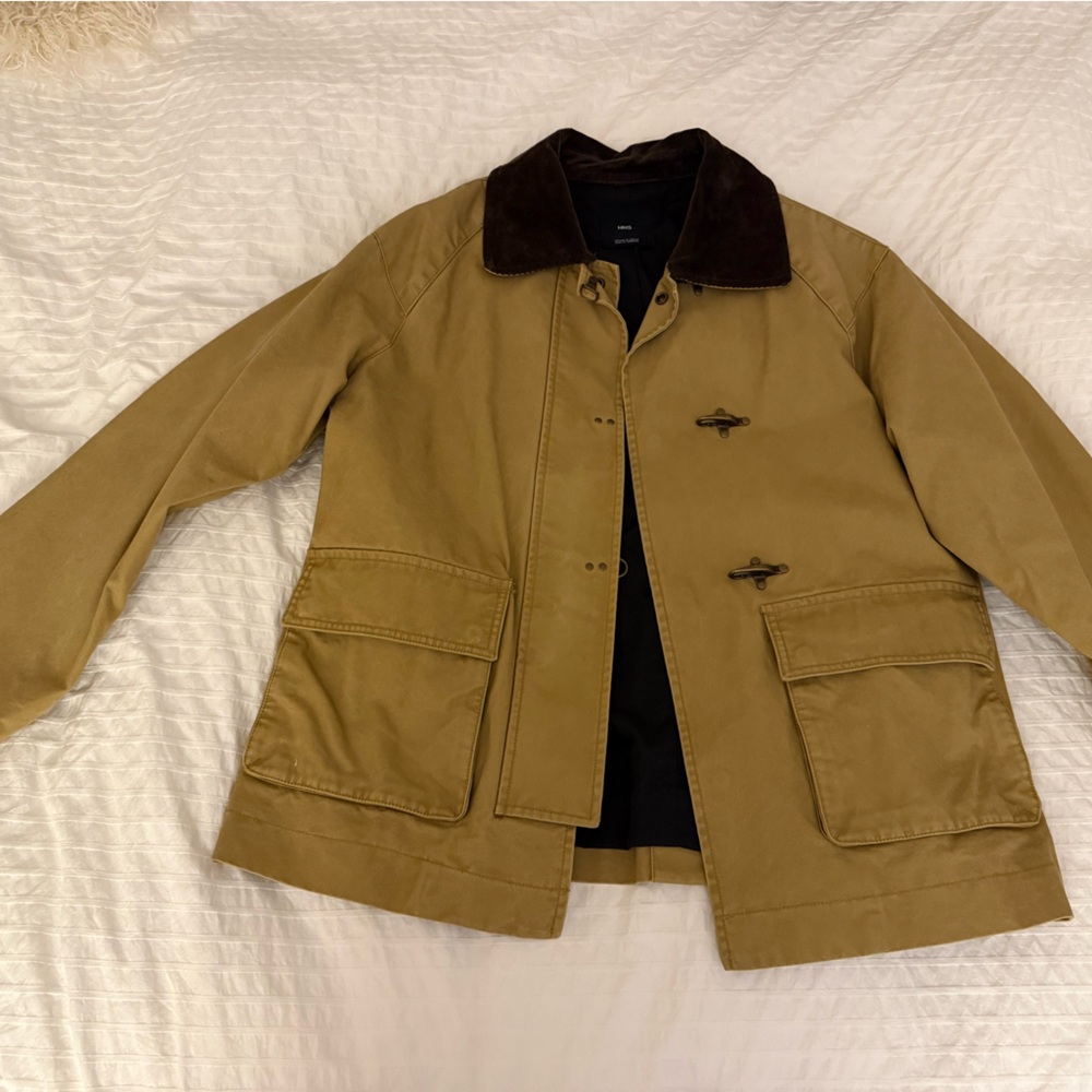 Mango Oversized Barn Jacket With Contrasting Collar